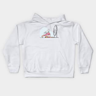 YOGA WITH CAT ILLUSTRATION Kids Hoodie